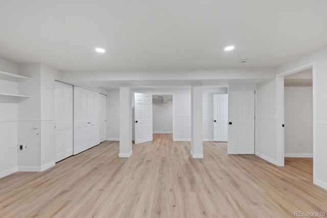 41 Eagle Dr, Littleton, CO 80123 - finished basement featuring baseboards, recessed lighting, and light wood-style flooring