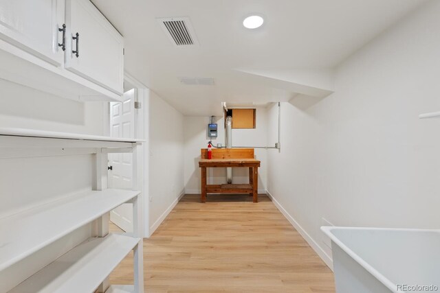 41 Eagle Dr, Littleton, CO 80123 - corridor featuring light wood-style floors, baseboards, and recessed lighting