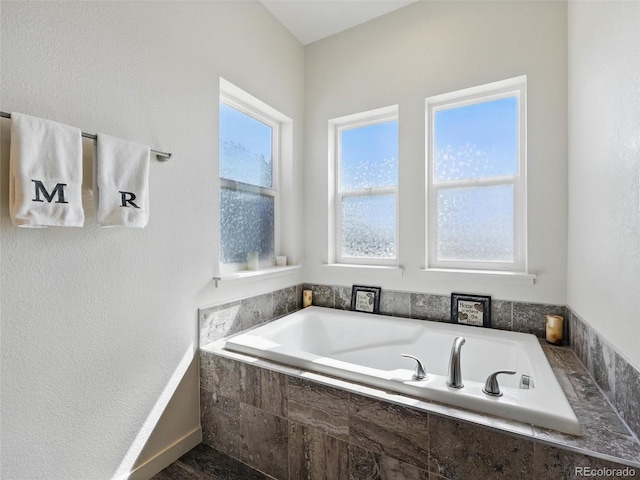 bathroom with a bath