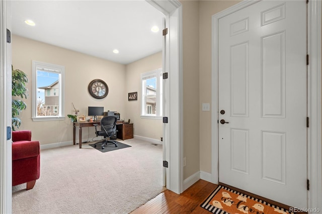 15003 W 63rd Ave, Arvada, CO 80403 - carpeted office space featuring recessed lighting and wood finished floors
