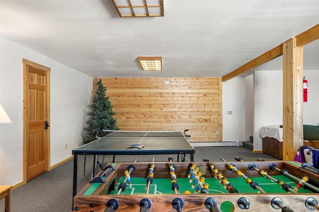 70 Sheep Creek Trl, Fairplay, CO 80440 - playroom with wooden walls and carpet