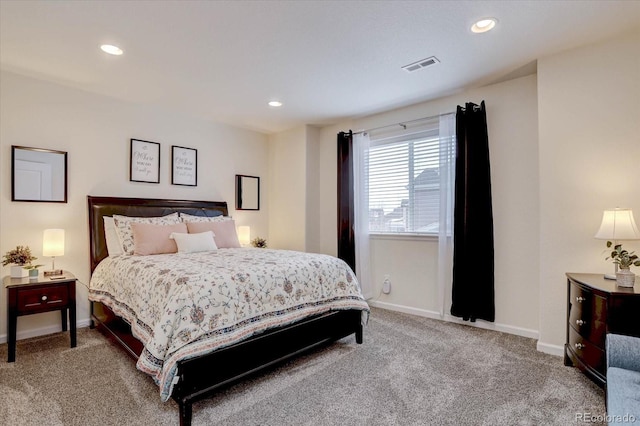 bedroom with carpet