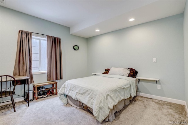 view of carpeted bedroom