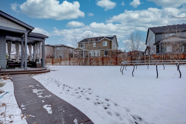 view of snowy yard