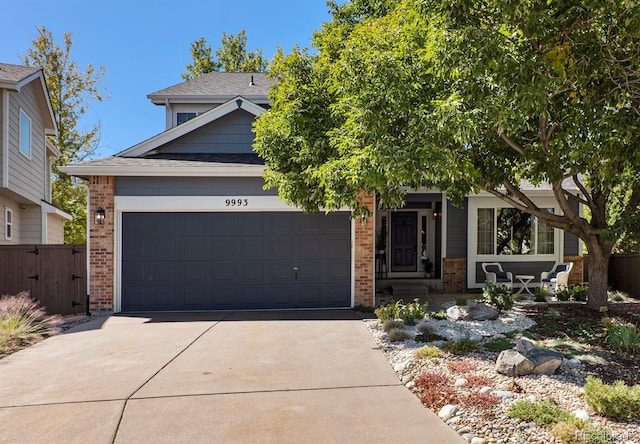 view of front of house featuring a garage