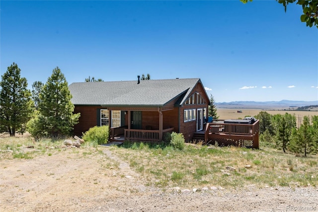 1301 Sheep Ridge Rd, Fairplay, CO 80440 - view of front of house with a deck with mountain view