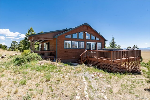 1301 Sheep Ridge Rd, Fairplay, CO 80440 - rear view of property featuring a wooden deck