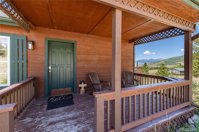 1301 Sheep Ridge Rd, Fairplay, CO 80440 - deck featuring a mountain view