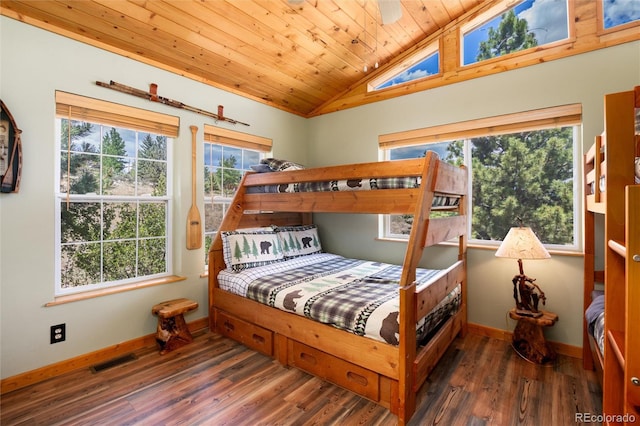 1301 Sheep Ridge Rd, Fairplay, CO 80440 - bedroom featuring vaulted ceiling, wooden ceiling, and wood finished floors