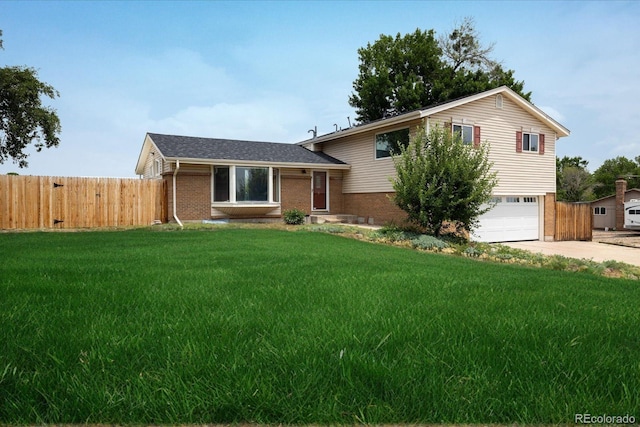7210 Otis Ct, Arvada, CO 80003 - split level home featuring brick siding, driveway, an attached garage, and roof with shingles
