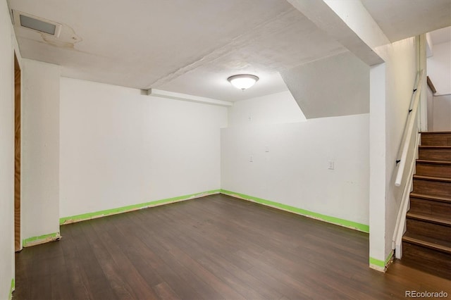 7210 Otis Ct, Arvada, CO 80003 - finished basement with wood finished floors and stairway