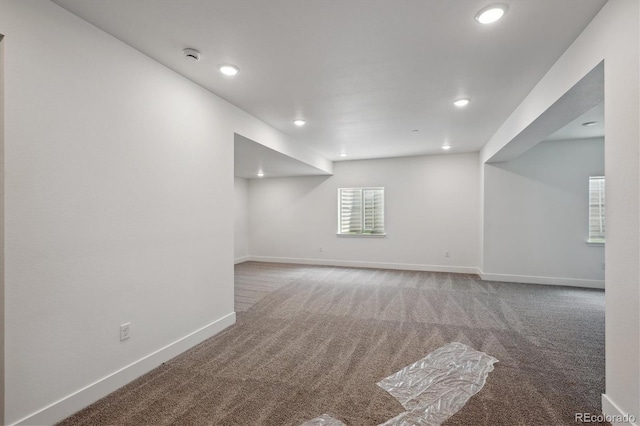 1376 Lumber Ridge Cir N, Erie, CO 80516 - basement featuring carpet floors, baseboards, and recessed lighting