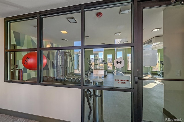 view of exercise room