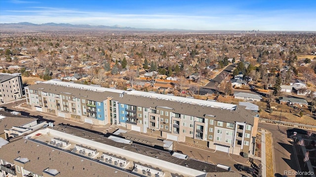 aerial view featuring a mountain view