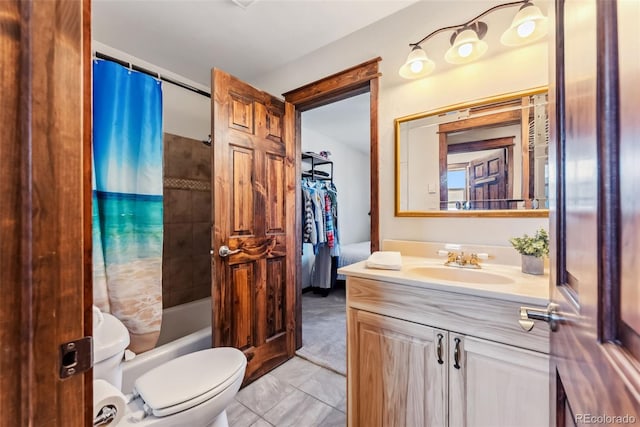 16651 Holly Ct, Buena Vista, CO 81211 - bathroom with vanity, toilet, and shower / bath combination with curtain