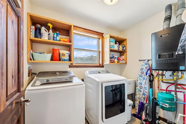 16651 Holly Ct, Buena Vista, CO 81211 - clothes washing area with washer and clothes dryer