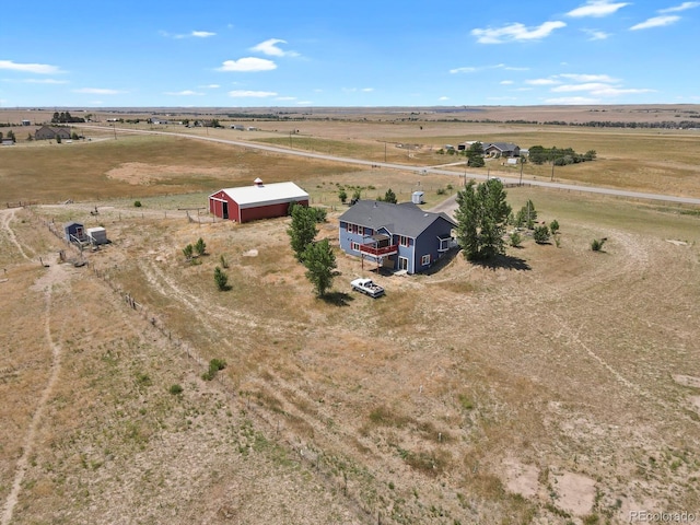 bird's eye view with a rural view