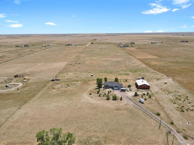 aerial view featuring a rural view