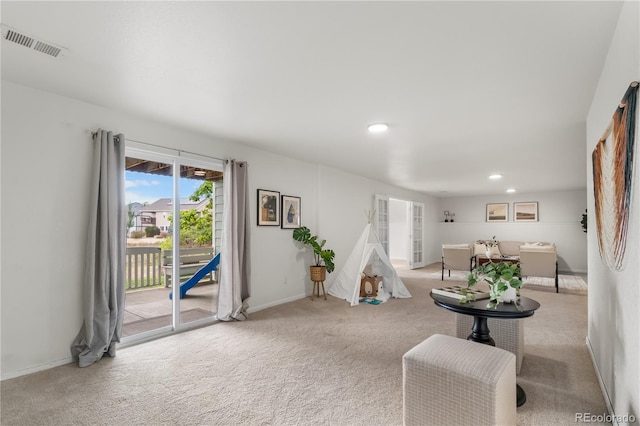 view of carpeted living room