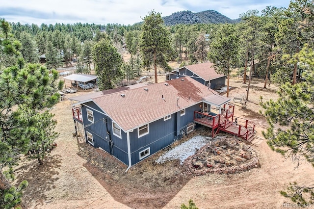 34886 Mohawk Trl, Pine, CO 80470 - aerial view of property and surrounding area featuring mountains