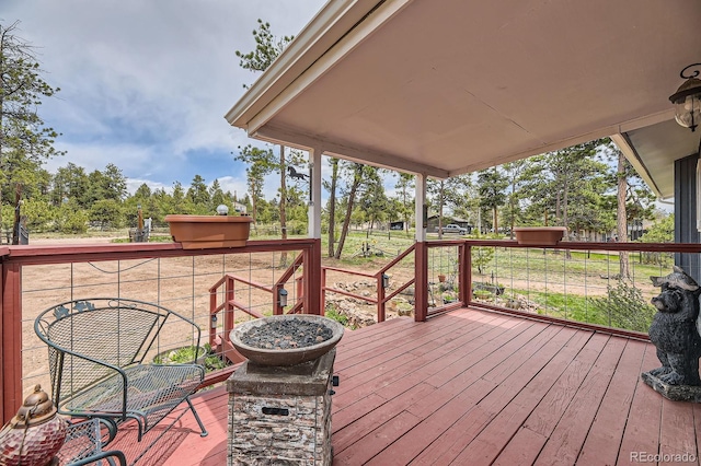 34886 Mohawk Trl, Pine, CO 80470 - view of wooden terrace