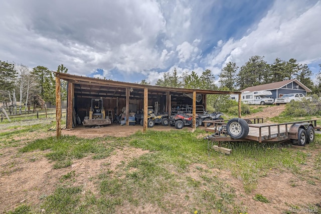 34886 Mohawk Trl, Pine, CO 80470 - view of pole building with a carport