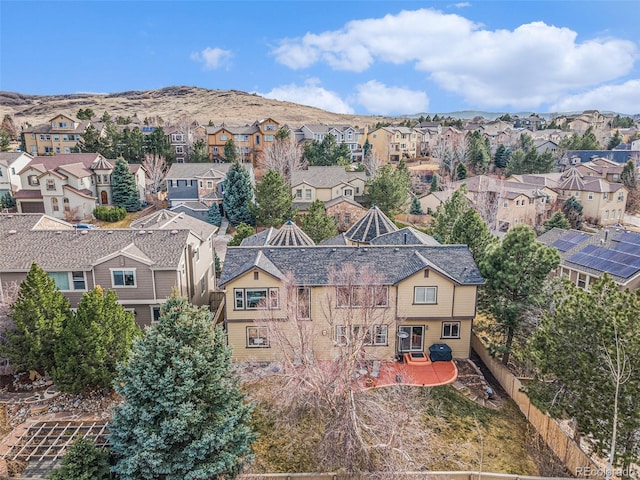 drone / aerial view with a residential view