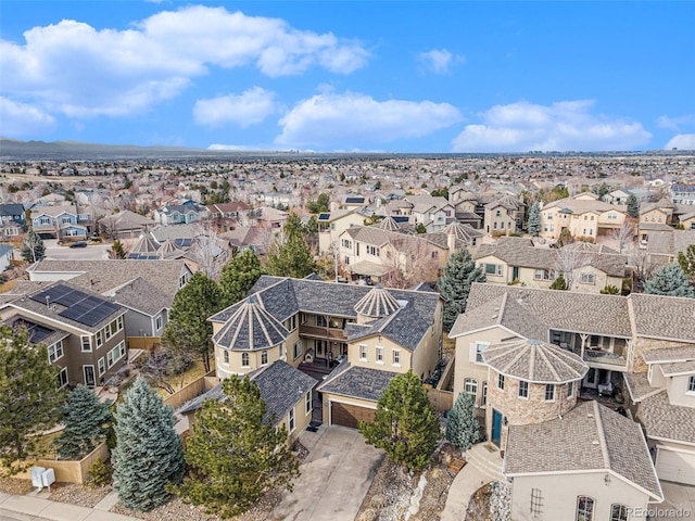 drone / aerial view featuring a residential view