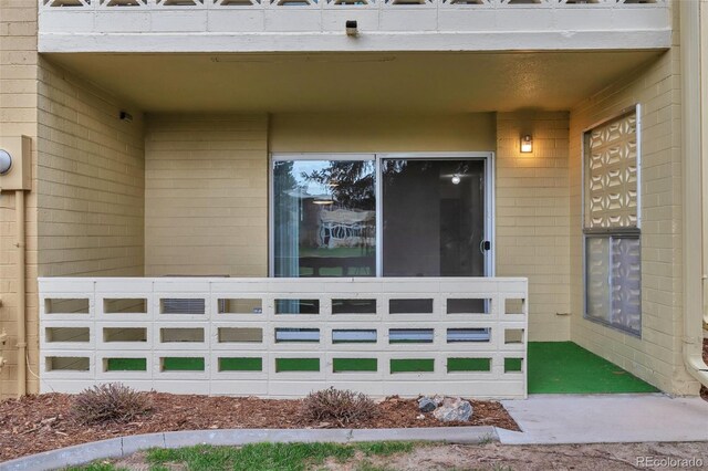view of doorway to property
