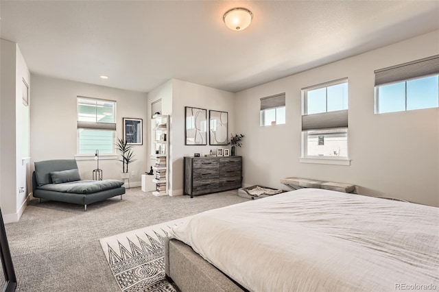 view of carpeted bedroom