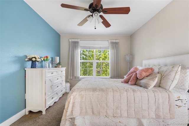 8029 E 23rd Ave, Denver, CO 80238 - bedroom featuring carpet floors, baseboards, and ceiling fan