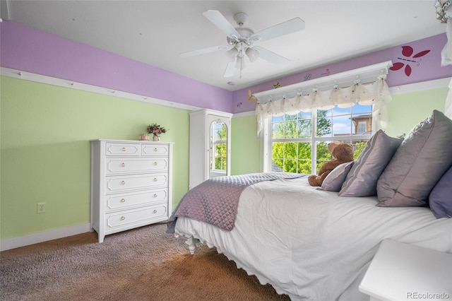 8029 E 23rd Ave, Denver, CO 80238 - carpeted bedroom featuring baseboards and ceiling fan