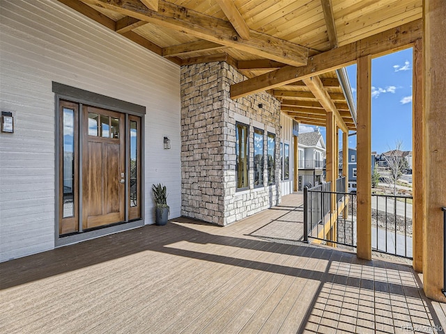 view of wooden deck