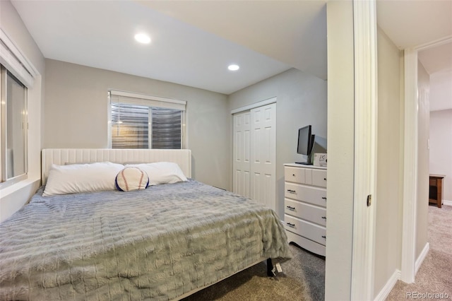 5552 S Lisbon Ln, Centennial, CO 80015 - bedroom with carpet floors, recessed lighting, and a closet