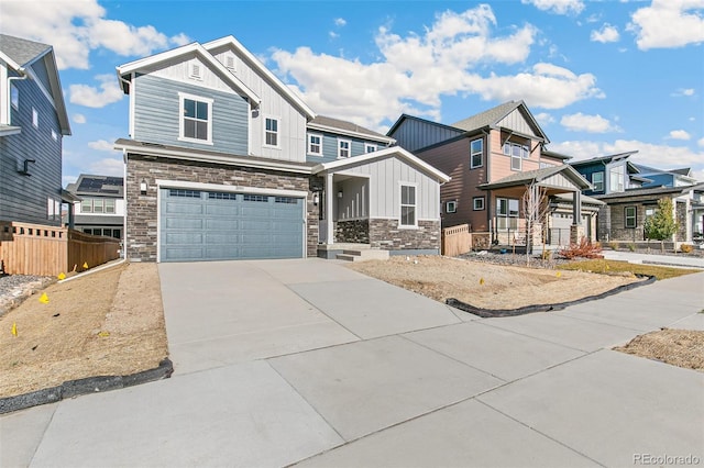 view of front of house featuring covered porch and a garage