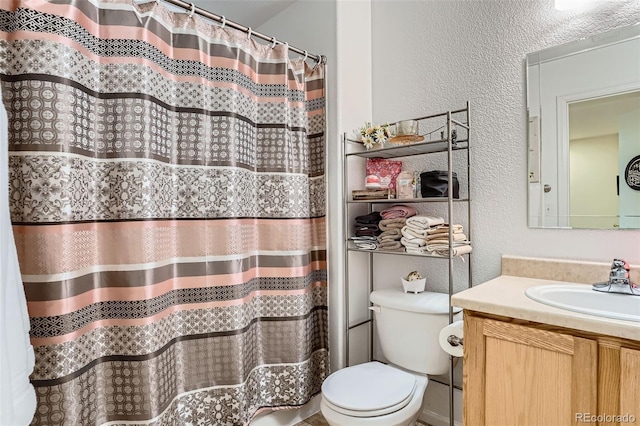 17390 Waterhouse Cir Unit B, Parker, CO 80134 - bathroom with a textured wall, vanity, and a shower with curtain