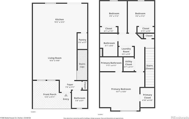 17390 Waterhouse Cir Unit B, Parker, CO 80134 - view of property floor plan