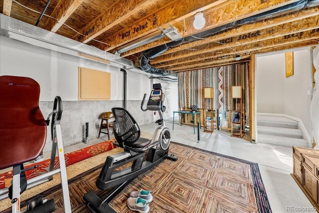 view of workout area
