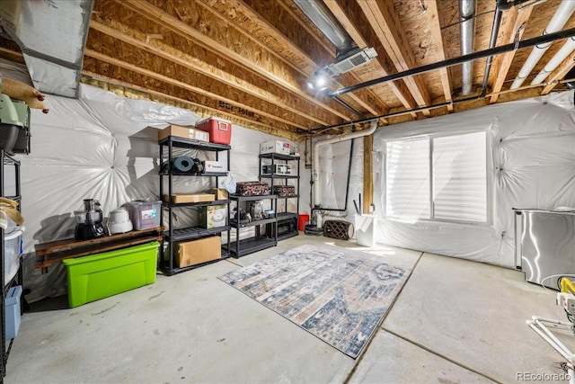 view of basement