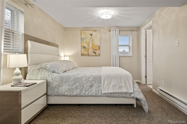 6854 S Willow St, Centennial, CO 80112 - carpeted bedroom with baseboards and a baseboard heating unit