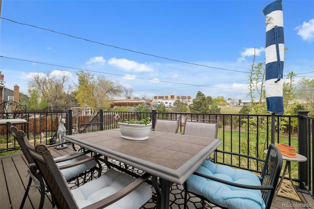 6854 S Willow St, Centennial, CO 80112 - deck with outdoor dining space