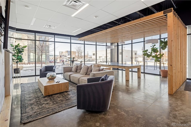 community lobby with visible vents