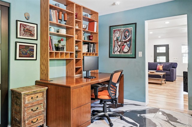 751 Poplar St, Denver, CO 80220 - office with light wood finished floors and recessed lighting
