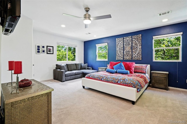 751 Poplar St, Denver, CO 80220 - carpeted bedroom with recessed lighting and a ceiling fan