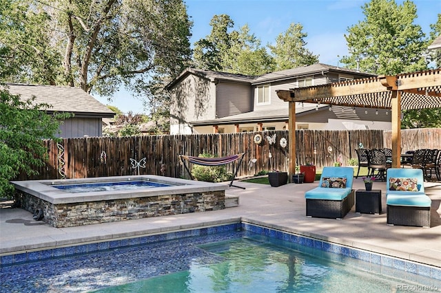 751 Poplar St, Denver, CO 80220 - view of pool with a pergola, a fenced backyard, and a patio