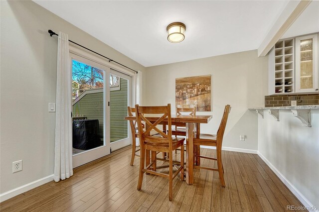 dining room featuring hardwood / wood-style flooring