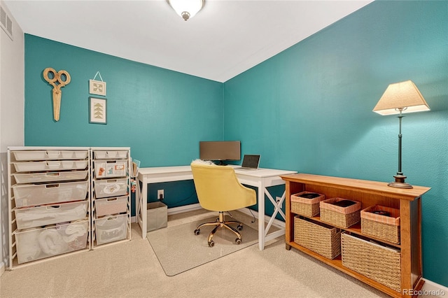 office space with carpet