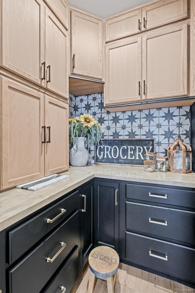 kitchen with tasteful backsplash