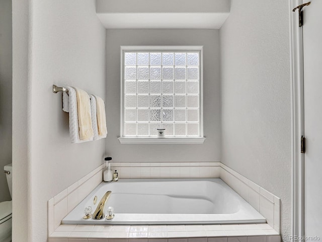 946 Champion Cir, Longmont, CO 80503 - bathroom with toilet and a garden tub