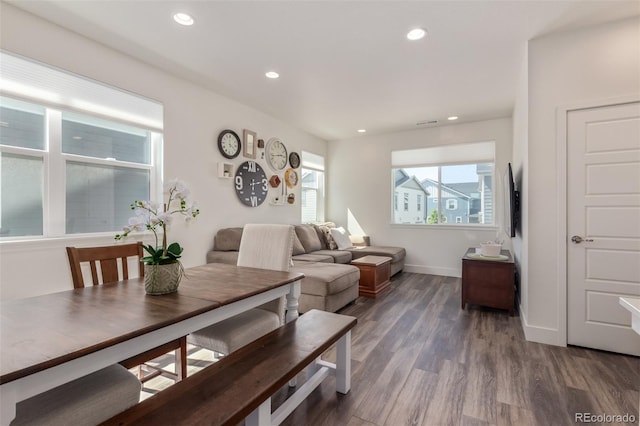 2080 Alcott Way, Broomfield, CO 80023 - dining space with wood finished floors, recessed lighting, and baseboards